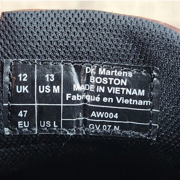 Dr Martens Boston Men Sz 13 M Air Wair Brown Leather Oxford Shoes Low Classic - Picture 1 of 9